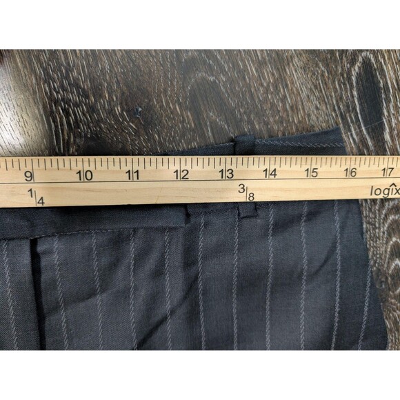 Ann Taylor Pants Womens 8 Pinstripe Wool Blend Dress Trouser Cuffed Workwear - Picture 7 of 8